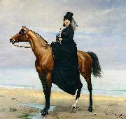 Asher Brown Durand Equestrian Portrait of Mademoiselle Croizette oil painting